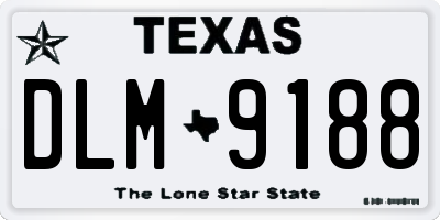 TX license plate DLM9188
