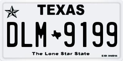 TX license plate DLM9199