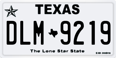 TX license plate DLM9219