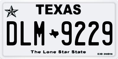 TX license plate DLM9229