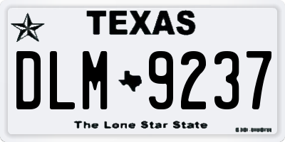 TX license plate DLM9237