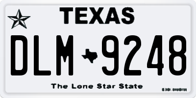 TX license plate DLM9248