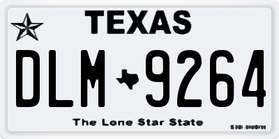 TX license plate DLM9264