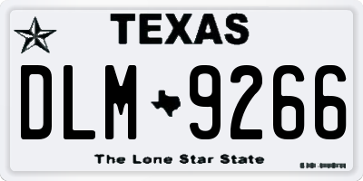 TX license plate DLM9266