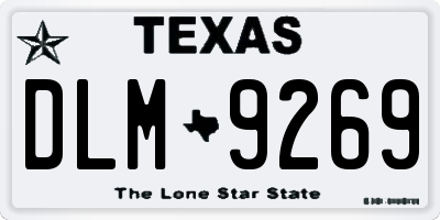 TX license plate DLM9269