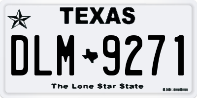 TX license plate DLM9271