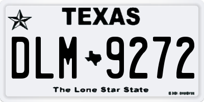 TX license plate DLM9272