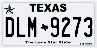 TX license plate DLM9273