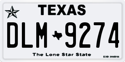 TX license plate DLM9274
