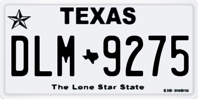 TX license plate DLM9275