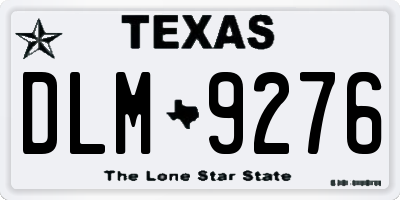 TX license plate DLM9276