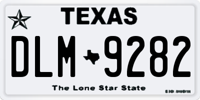 TX license plate DLM9282