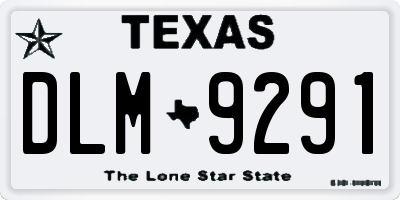 TX license plate DLM9291