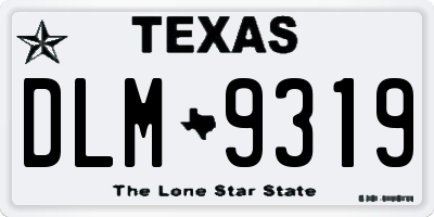 TX license plate DLM9319