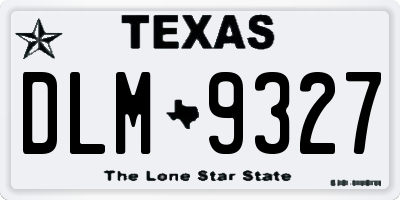 TX license plate DLM9327