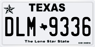 TX license plate DLM9336