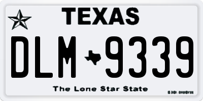 TX license plate DLM9339