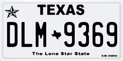 TX license plate DLM9369
