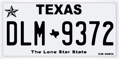TX license plate DLM9372