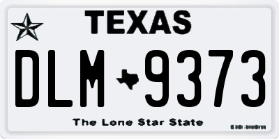 TX license plate DLM9373