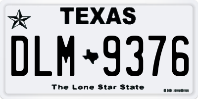 TX license plate DLM9376