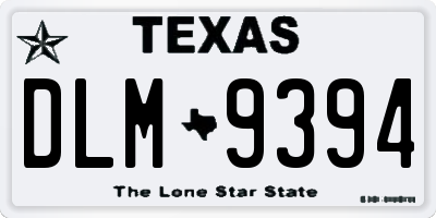 TX license plate DLM9394