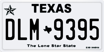 TX license plate DLM9395