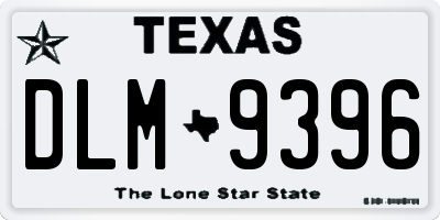 TX license plate DLM9396