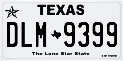 TX license plate DLM9399