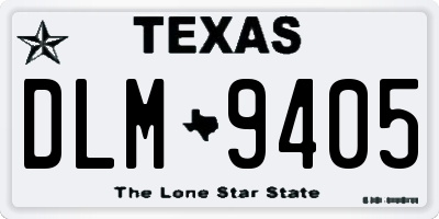 TX license plate DLM9405