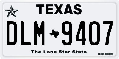 TX license plate DLM9407