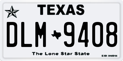 TX license plate DLM9408