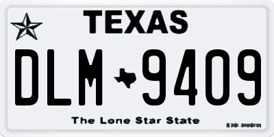 TX license plate DLM9409