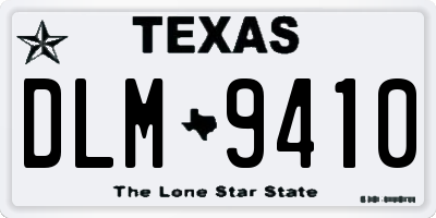 TX license plate DLM9410