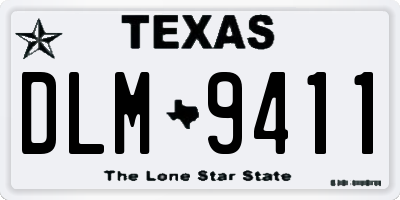 TX license plate DLM9411