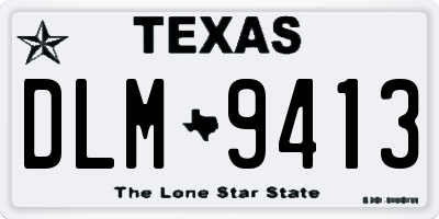 TX license plate DLM9413