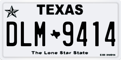 TX license plate DLM9414
