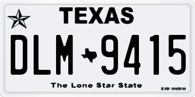 TX license plate DLM9415