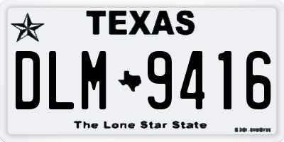 TX license plate DLM9416