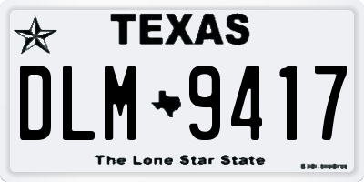 TX license plate DLM9417