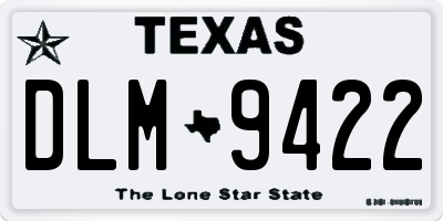 TX license plate DLM9422