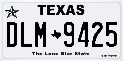 TX license plate DLM9425