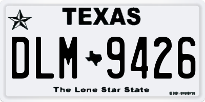 TX license plate DLM9426