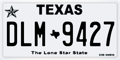 TX license plate DLM9427