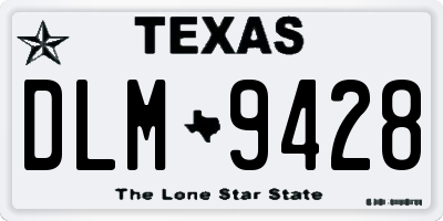 TX license plate DLM9428