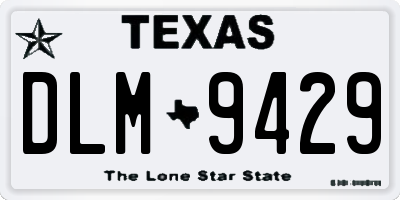 TX license plate DLM9429