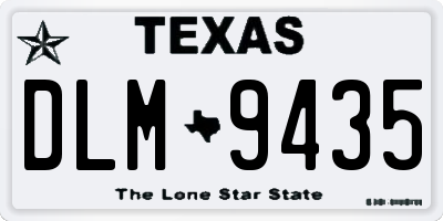 TX license plate DLM9435