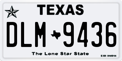 TX license plate DLM9436