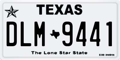 TX license plate DLM9441