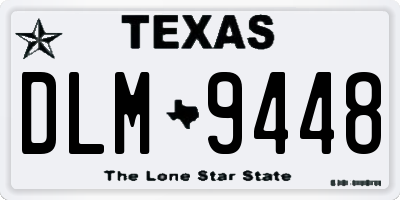 TX license plate DLM9448